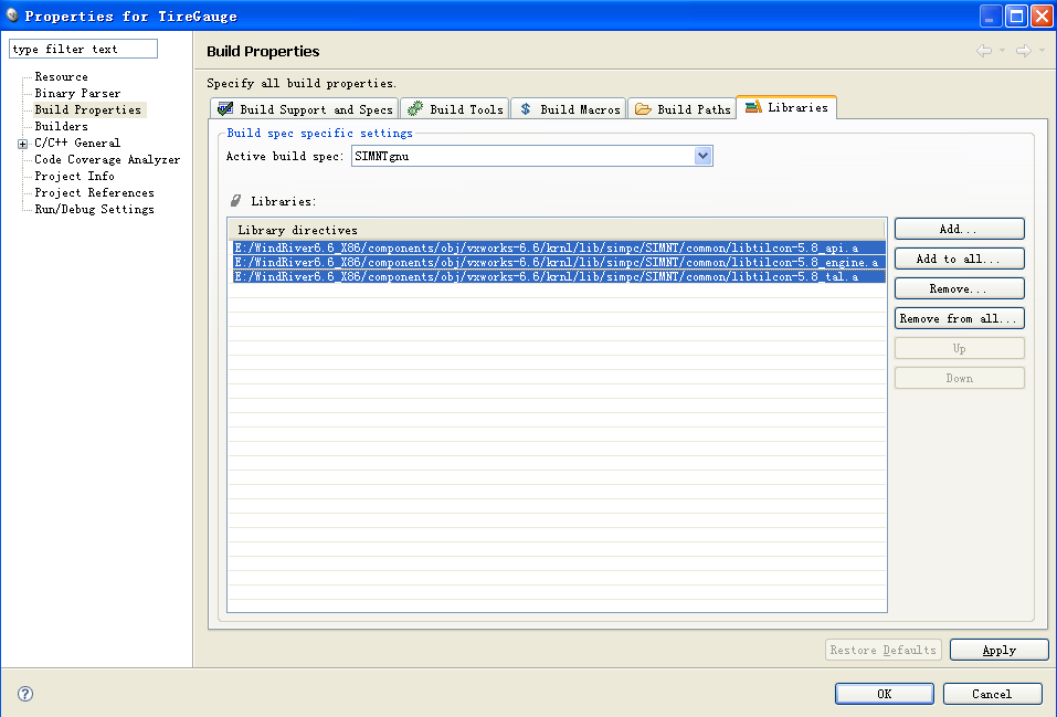 Tilcon 5.8 for VxWorks 6.8