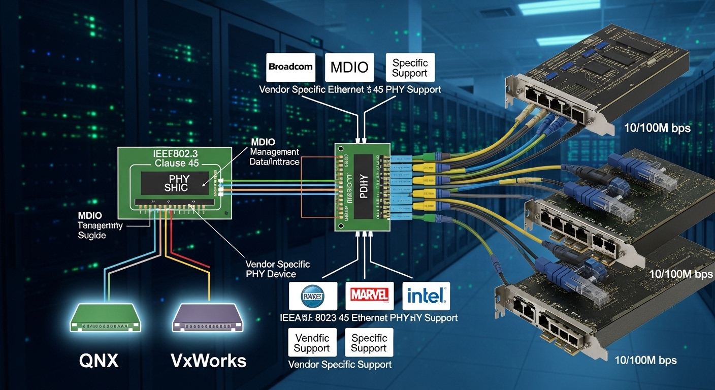 RTOS Clause 45 PHY Support in QNX and VxWorks · VxWorks7